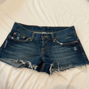 Lucky brand low rise jean shorts